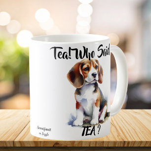 Cute Beagle puppy Personalise Coffee Mug