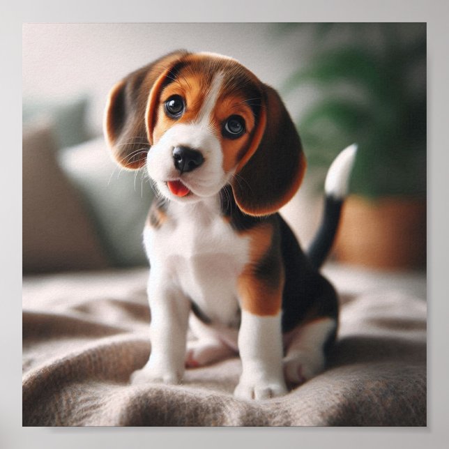 Cute beagle puppy poster (Front)