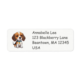Cute Beagle Return Address Label