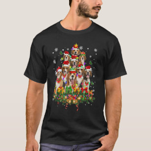 Cute Beagle Santa Dog Christmas Tree Merry Christm T-Shirt
