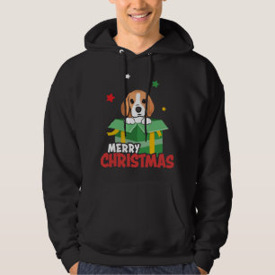 Cute Beagle Santa Dog Lovers Merry Christmas Xmas Hoodie