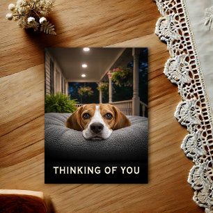 Cute Beagle Thinking Of You Postcard