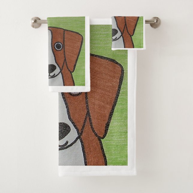 Cute Beagle Towel Set (Insitu)