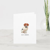 Cute Beagle watercolor Folded