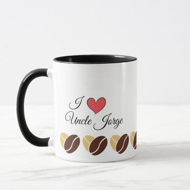 Cute Bean Mug -customisable gift  (Left)