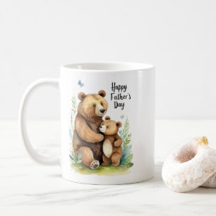 Cute Bear and Cub Fathers Day Adorable Animal  Coffee Mug