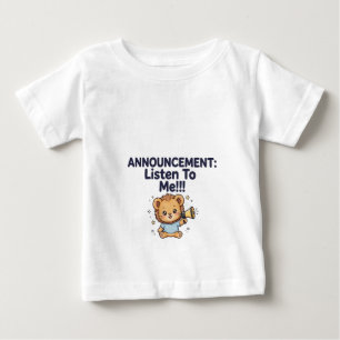 Cute Bear Announcement Baby t-shirt