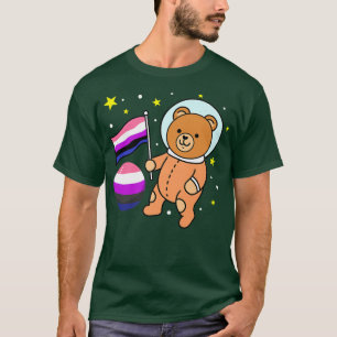 Cute Bear Astronaut Genderfluid Pride Premium 536 T-Shirt