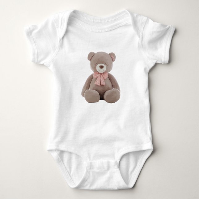 Cute Bear  Baby Bodysuit (Front)
