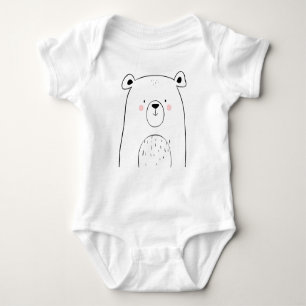 Cute bear Baby bodysuit Animal Woodland Forest