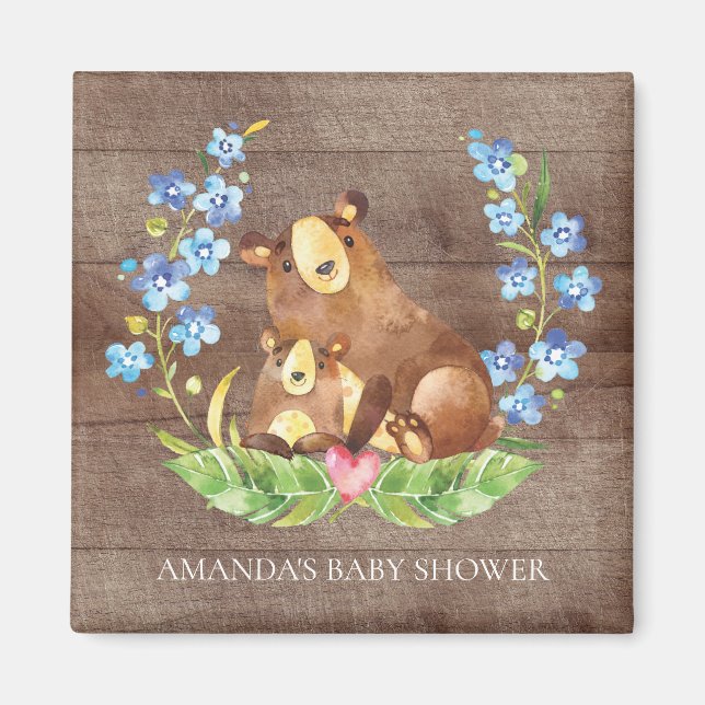 Cute Bear Baby Shower Favour  Magnet (Front)