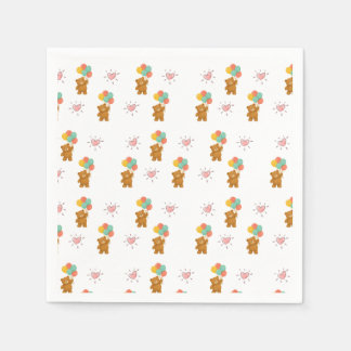 Cute Bear Balloon Napkins