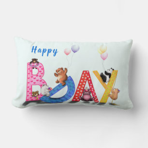 Cute Bear Birthday Party Pillow