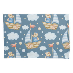 Cute Bear Boat Pillowcase