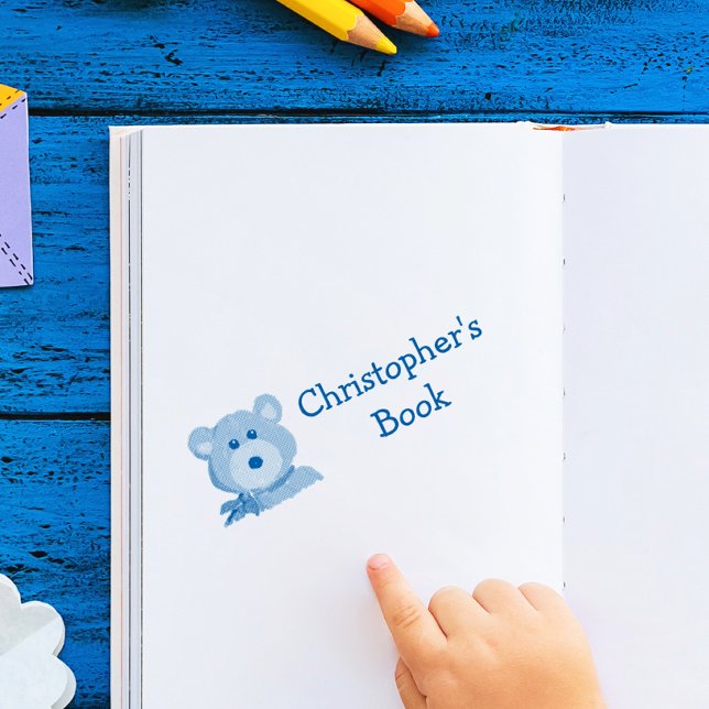 Cute Bear Bookplate Rubber Stamp (Creator Uploaded)