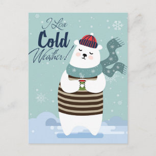 Cute  Bear Calendar 2025 Postcard