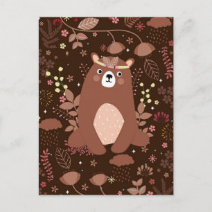 Cute Bear Calendar Postcard