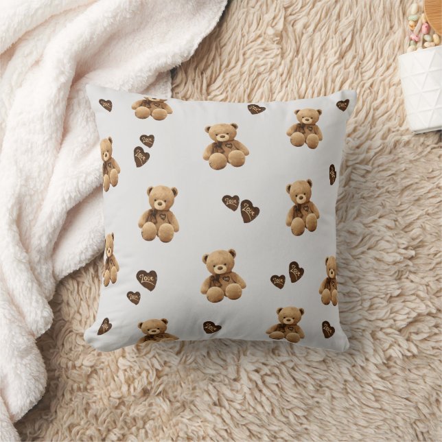 cute bear cartoon pattern cushion (Blanket)