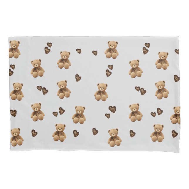 cute bear cartoon pattern pillowcase (Front)
