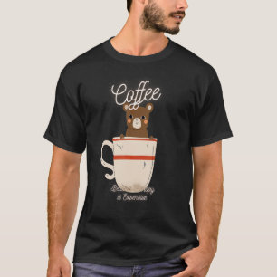 Cute Bear Coffee Because Therapy Is Expensive Des T-Shirt