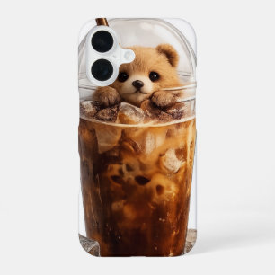 Cute Bear Coffee iPhone Case Aesthetic Animal