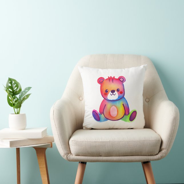 Cute Bear Cool Teddy positive Cushion (Chair)