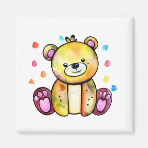 Cute Bear Cool Teddy positive Magnet