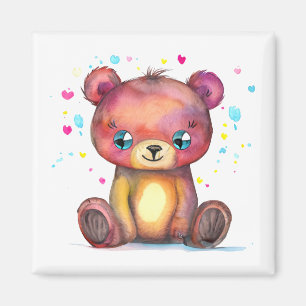 Cute Bear Cool Teddy positive Magnet