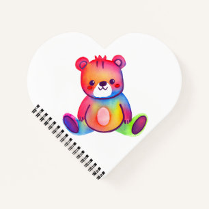 Cute Bear Cool Teddy positive Notebook