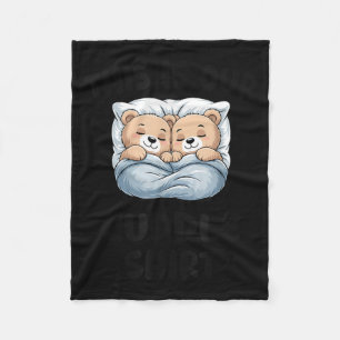 Cute Bear Couple This Is Our Cuddle  Fleece Blanket