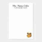 Cute Bear Cub Personalised Note Pad