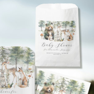 Cute Bear Deer Squirrel Forest Animals Baby Shower Favour Bag