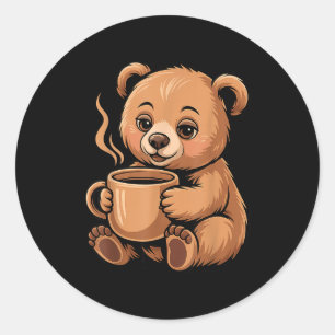 Cute Bear Design For Bear Lover And Bear Classic Round Sticker