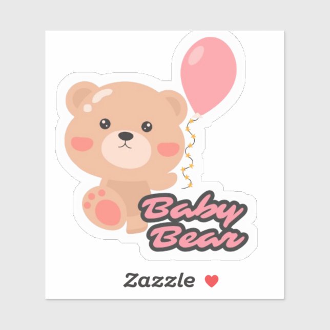 Cute Bear Die Cut Sticker (Sheet)