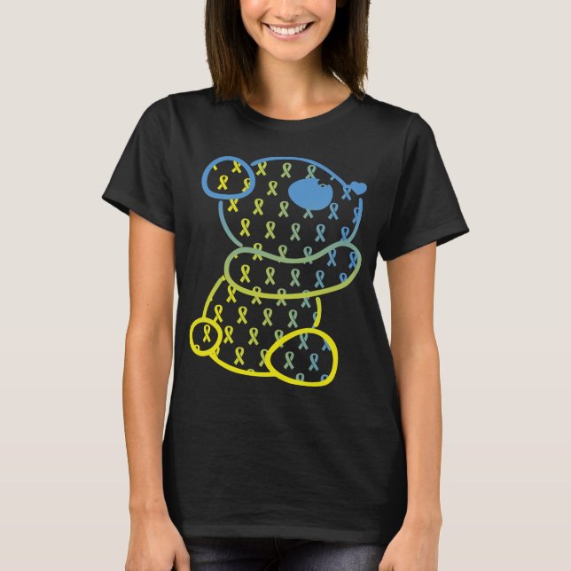 cute bear down syndrome T-Shirt (Front)