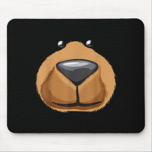 Cute Bear Face Costume Shirt Funny Halloween Teddy Mouse Pad