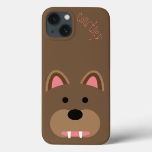 Cute Bear Face Customisable iPhone 13 Case