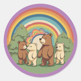 Cute Bear Family Sticker
