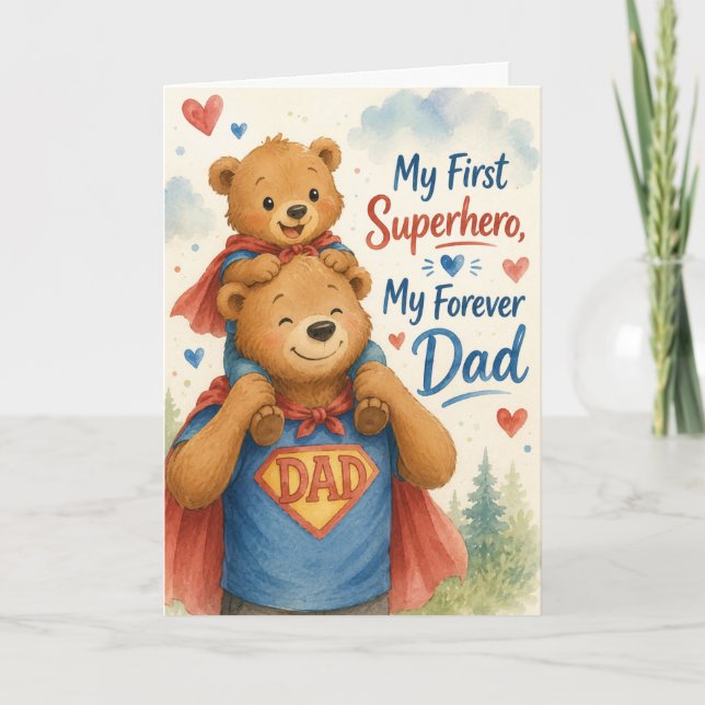 Cute Bear Father’s Day Card (Front)