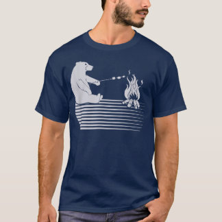 Cute Bear Grilling Barbecue Wildlife Nature  T-Shirt