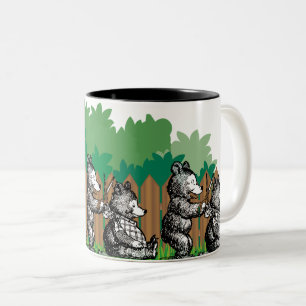 Cute Bear Haircut – Adorable Animal Design Two-Tone Coffee Mug