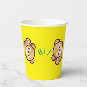 Cute Bear Hi Paper Cups Kawaii Party Cups