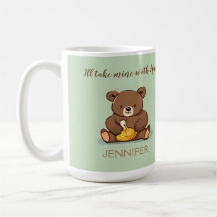 Cute Bear Honey Jar Custom Coffee Mug