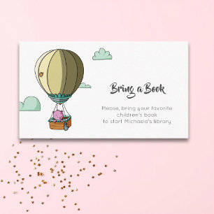 Cute Bear Hot Air Balloon Books for Baby Enclosure Card