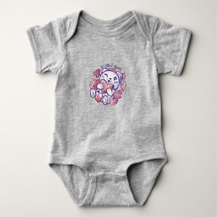 Cute Bear I Steal Hearts Valentine T-Shirt Baby Bodysuit