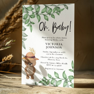 Cute Bear in the Wood Baby Shower Invitation