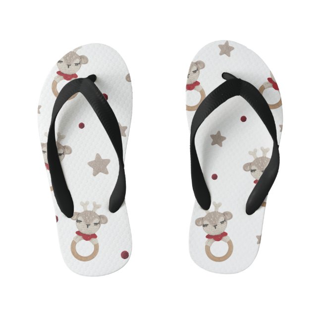 Cute Bear  Kid's Thongs (Footbed)