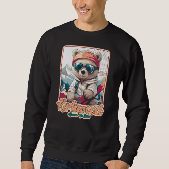 Cute Bear Kirkwood Mountain Ski Sweatshirt (Front)