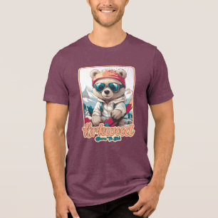 Cute Bear Kirkwood Mountain Ski Tri-Blend Shirt