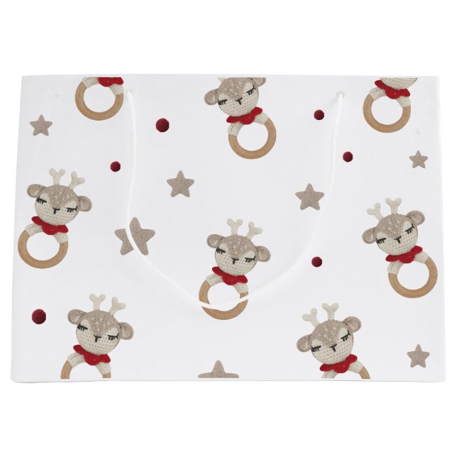 Cute Bear  Large Gift Bag (Front)